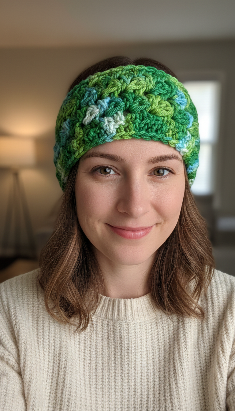 Green/Blue/white Headband