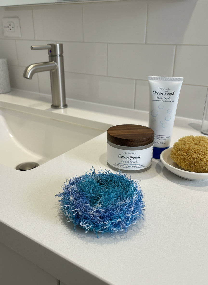 Blue and White Scrubbie