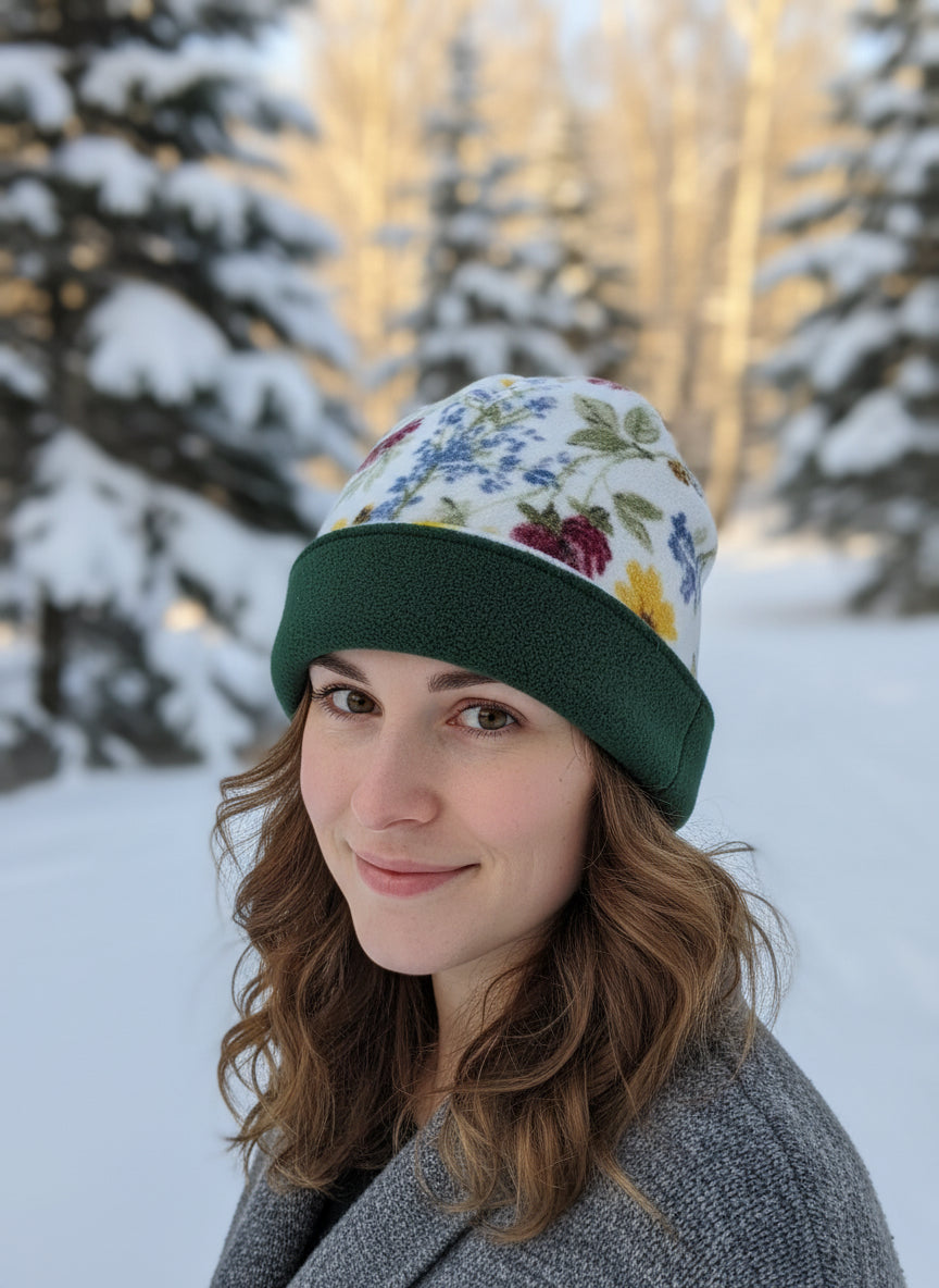 Flower Fleece Hat