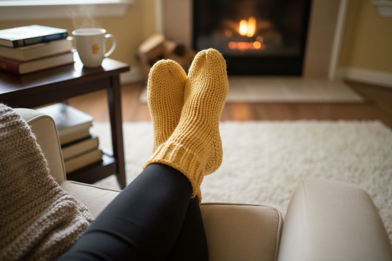 Yellow Comfy Socks