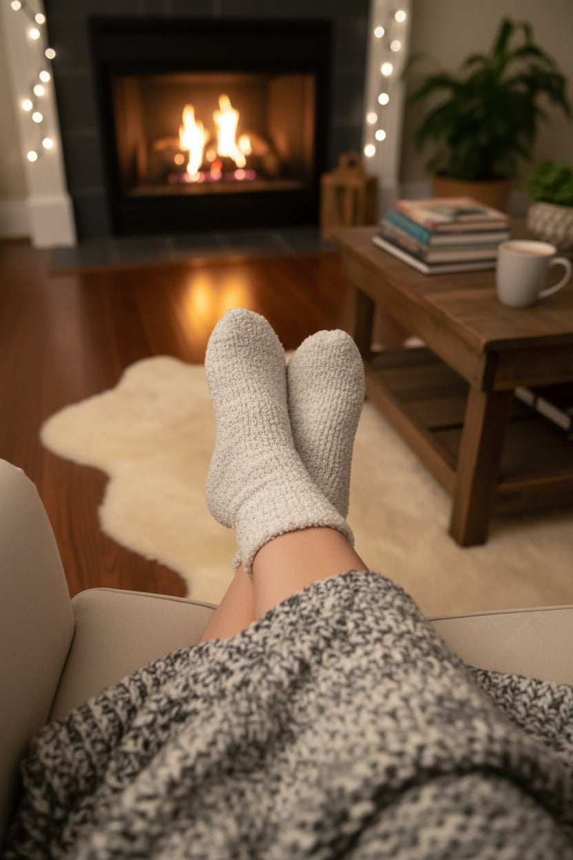 Fluffy slipper socks