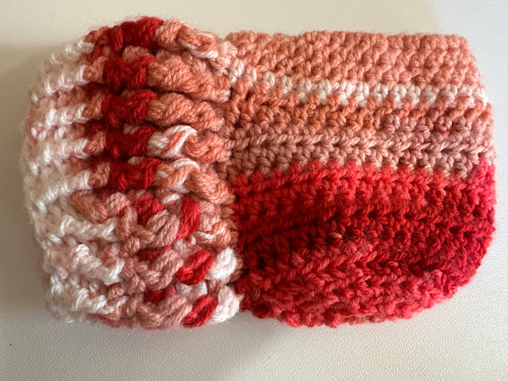 Peach & Red Drink Mitt