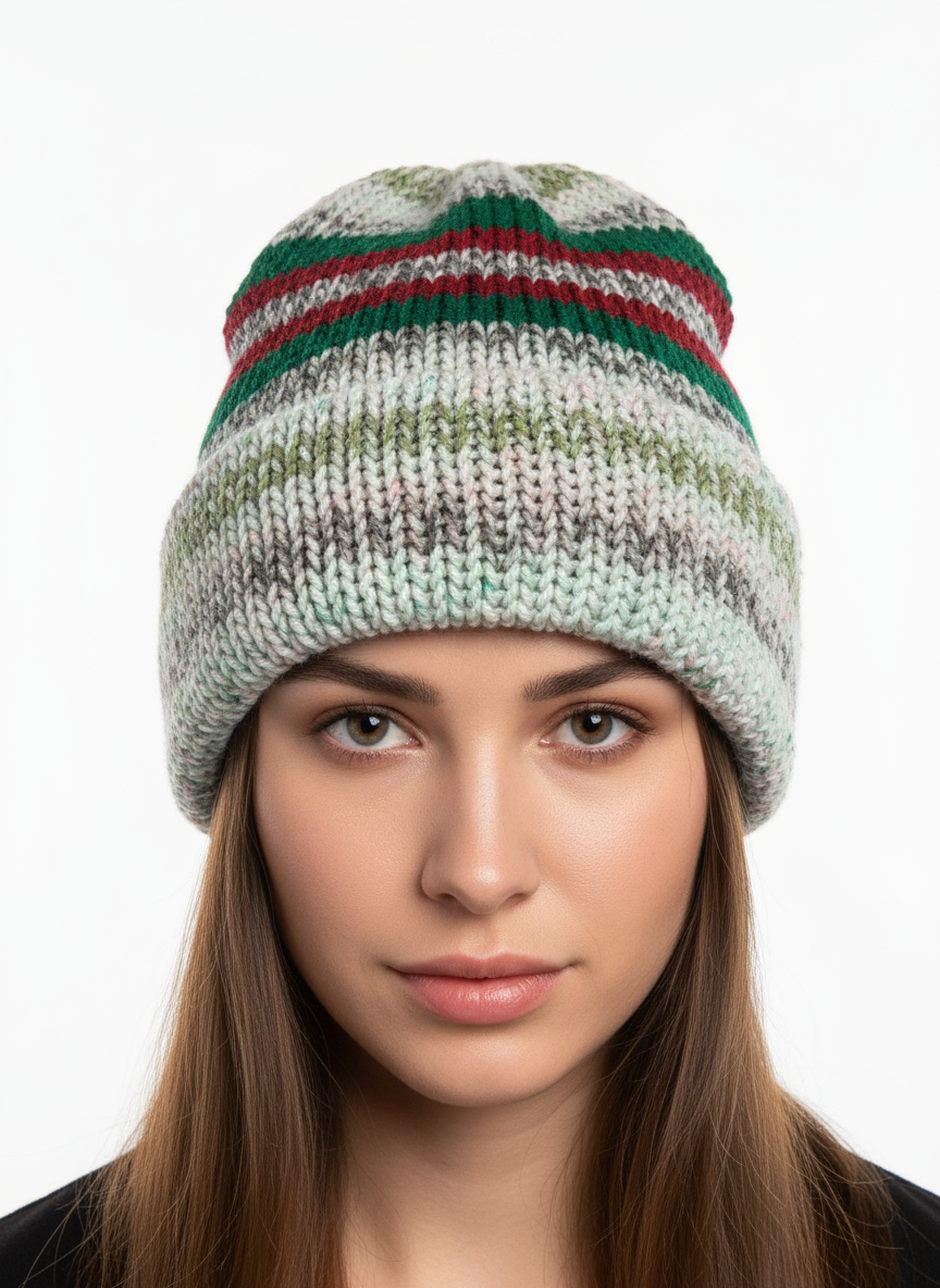 Double thick knit hat