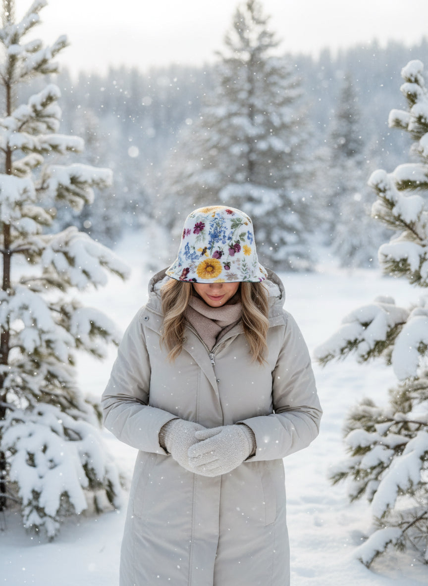 Flower Fleece Hat