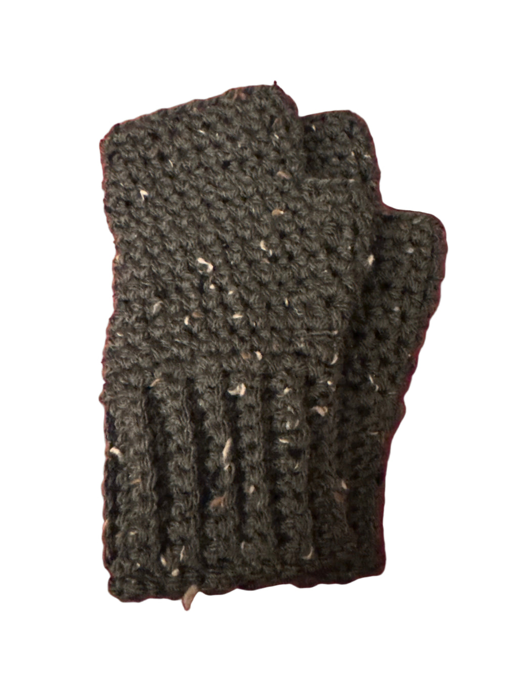 Olive Green Tweed fingerless gloves