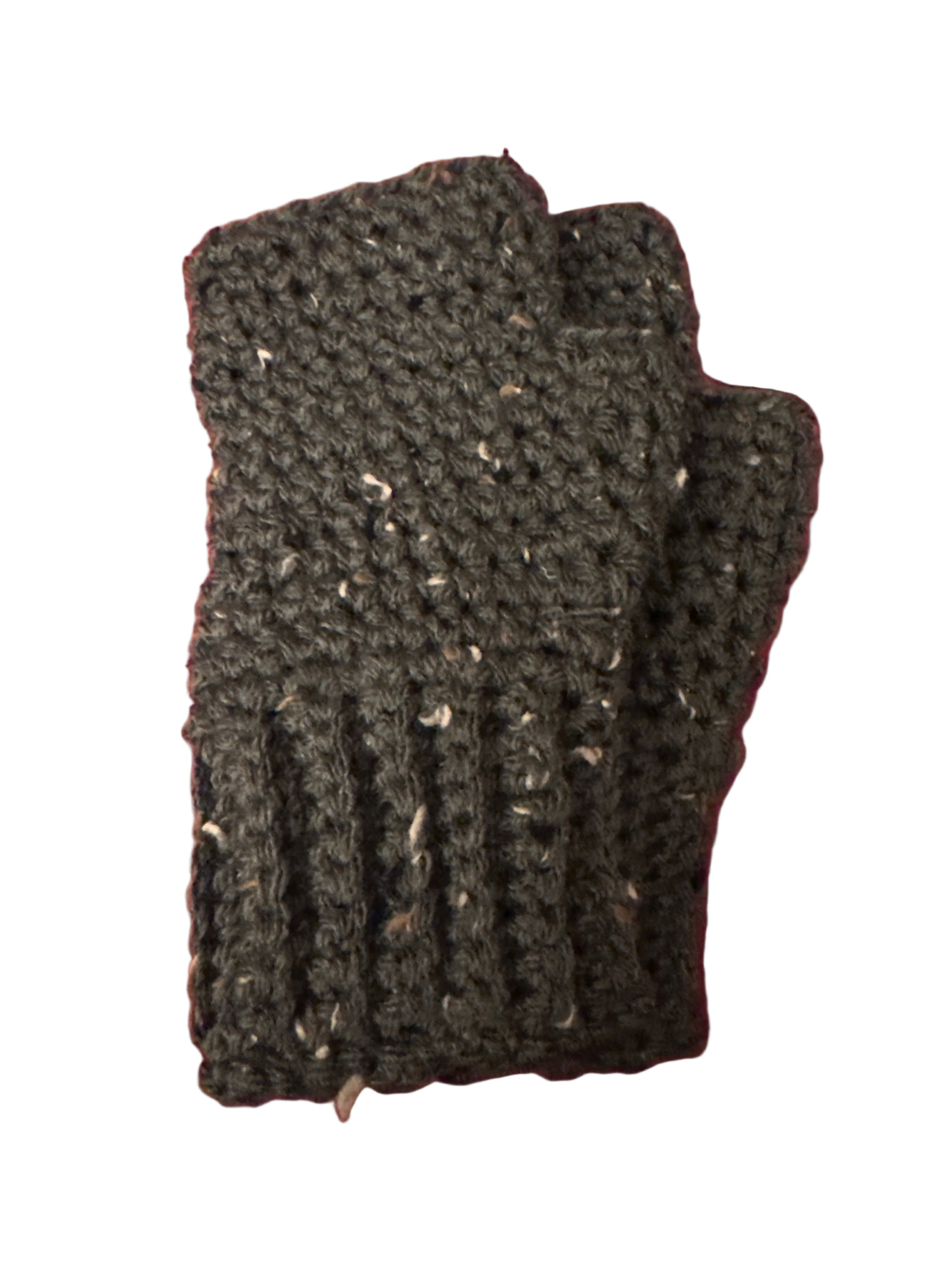 Olive Green Tweed fingerless gloves