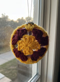 Burgundy and Gold Ornament