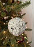 Cream Tweed Christmas Ornament