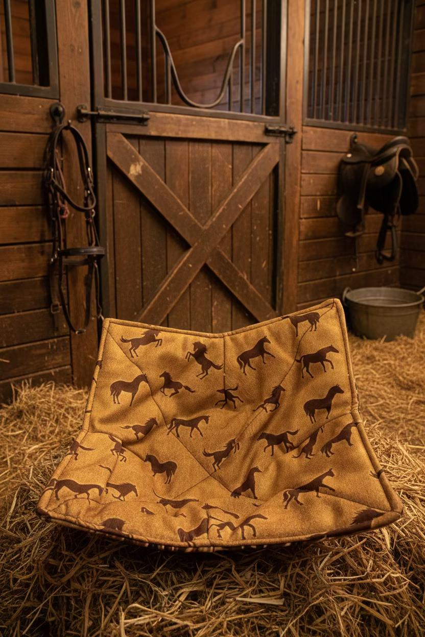 Horse and flower bowl cozy