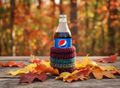 Warm Autumn Drink Mitt with Pepsi bottle